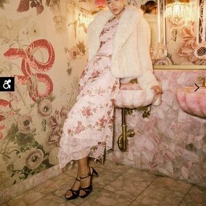 Anderson Floral Mesh Maxi Skirt